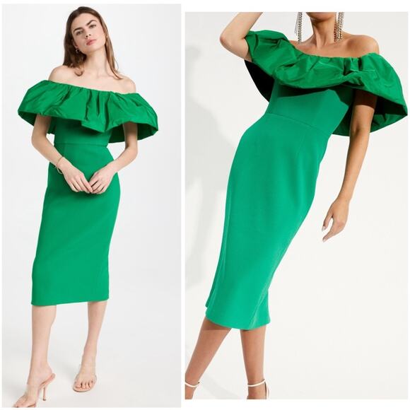 Rebecca Vallance Virgil After Hours textured midi dress Size 2 US / 6 AUS - Picture 1 of 11